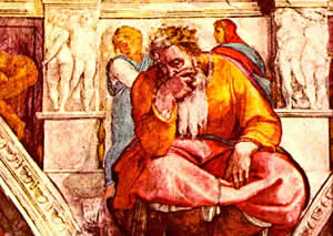 Jeremiah by Michelangelo (Sistine Chapel).