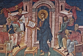 Jesus in the Synagogue of Nazareth.
