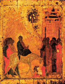 "Jesus' Entry into Jerusalem", Annunciation Cathedral in Moscow.