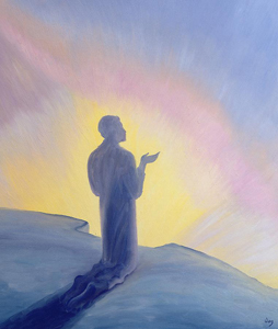 Jesus Prayed to His Father, painting by Elizabeth Wang.
