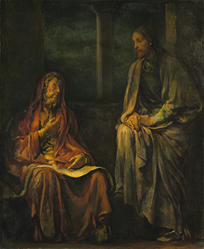 John La Farge, Visit of Nicodemus to Christ (1880).