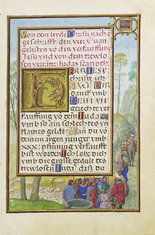 Joseph being sold, Flemish, circa 1525.
