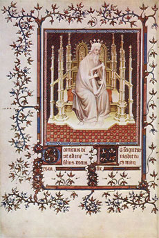 King David, illumination on parchment, 14th century, by Andre Beauneveu.