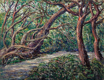 A Path Through the Woods, painting by Ernest Lawson.