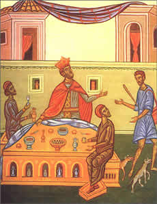 Lazarus Confronts the Rich Man.