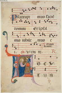 Leaf from an antiphonary.
