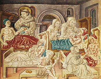 St. Francis treating victims of leprosy, c. 1474.