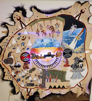 Dallin Maybee (Arapaho/Seneca), Light Bison Robe (c.2021).