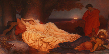 Cymon and Iphigenia painting by Frederic Leighton, 1884.