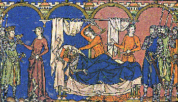 From the Maciejowski Bible, c. 1250.