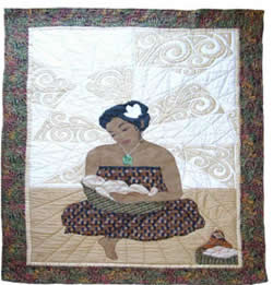 Applique Quilt, Maori Madonna and Child.