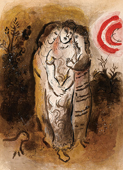 Marc Chagall, Naomi and Her Daughters-in-Law.