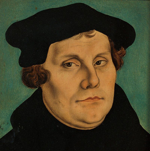 Wedding portrait of Martin Luther, by Lucas Cranach the Elder (1529).