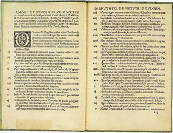 A 1552 copy of Luther's 95 Theses.