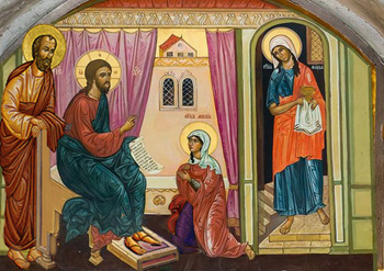 Mary, Martha, and Lazarus.
