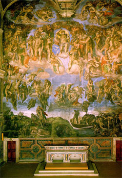 The Last Judgment by Michaelangelo, 1536-41 (45' x 43').