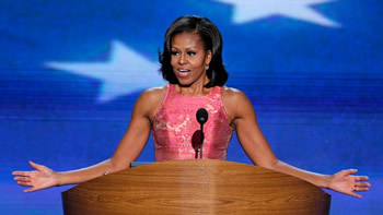 Michelle Obama at the Democratic Convention.