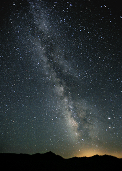 Our Milky Way galaxy seen from the Black Rock Desert, Nevada.