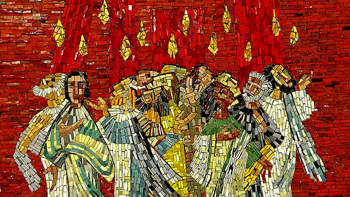 Mosaic image, Pentecost.