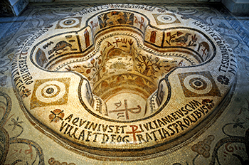 Kelibia baptistry in the Church of Felix, 6th century, located in Demna, Tunisia.