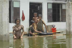 Myanmar after cyclone Nargis.