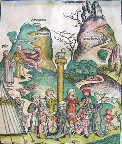 Dance Around the Golden Calf from The Nuremberg Chronicle (1493).