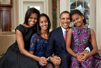 President Barack Obama and the First Family.