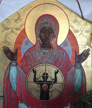 Our Lady of Ferguson: icon for those killed by gun violence.