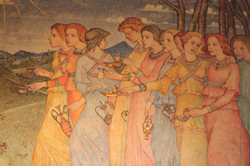 The Parable of the Ten Virgins by Phoebe Traquair (1852-1936), Mansfield Traquair Church, Edinburgh.