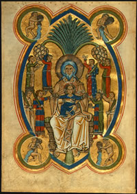 Paradise with Christ in the lap of Abraham, 13th century Germany.