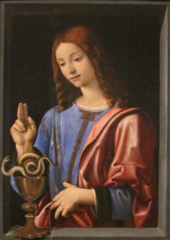 Piero di Cosimo, St. John the Evangelist, oil on panel, 1504-6, Honolulu Museum of Art, USA.