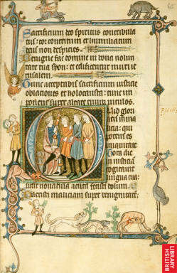 Illustrated manuscript of Psalm 51 (13th century).