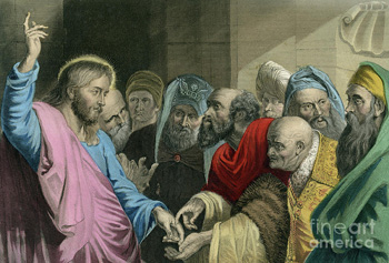 Render Unto Caesar: Jesus Holding the Roman Coin.