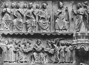 Last Judgment, circa 1230,Stone Cathedral, Rheims.