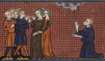 Holy fool Saint Pelagia and courtesans.