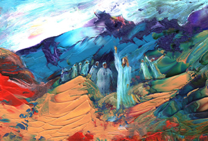 Sermon on the Mount Sinai by Miki De Goodaboom.