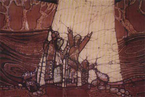 Batik of Shepherds, by Hanna Cheriyan Varghese of Malaysia.