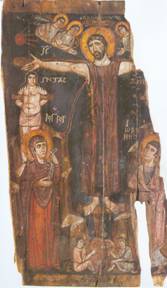 Cucifixion icon, Sinai, 8th century.