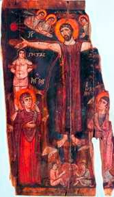 Crucifixion icon, Sinai, 8th century.