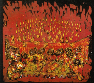 Pentecost batik by Solomon Raj.