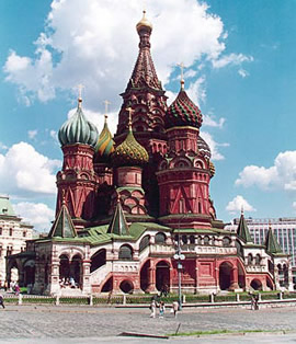 Saint Basil's Cathedral in Moscow.
