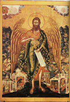 St John the Baptist, Angel of the Desert, 17th century Russian.