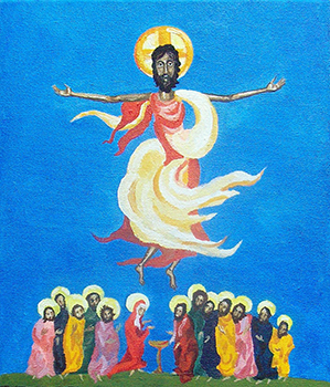 The Ascension, oil on canvas by Soviet Union-refugee Alexey Pismenny, 2006.