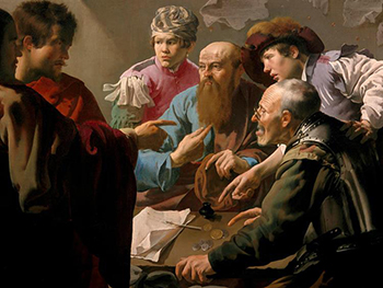 Hendrick Terbrugghen, The Calling of Saint Matthew (17th c.).