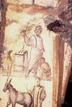 Wall painting, catacomb of Via Latina, c. 320 AD.
