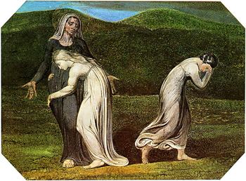 William Blake: Naomi Entreating Ruth Orpah.