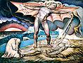 Satan smites Job with boils, by William Blake.