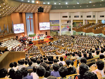 Yoido Full Gospel Church, Seoul, the largest church in the world.
