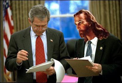 Bush & Jesus in the Oval Office