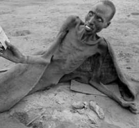 Starving man in Somalia